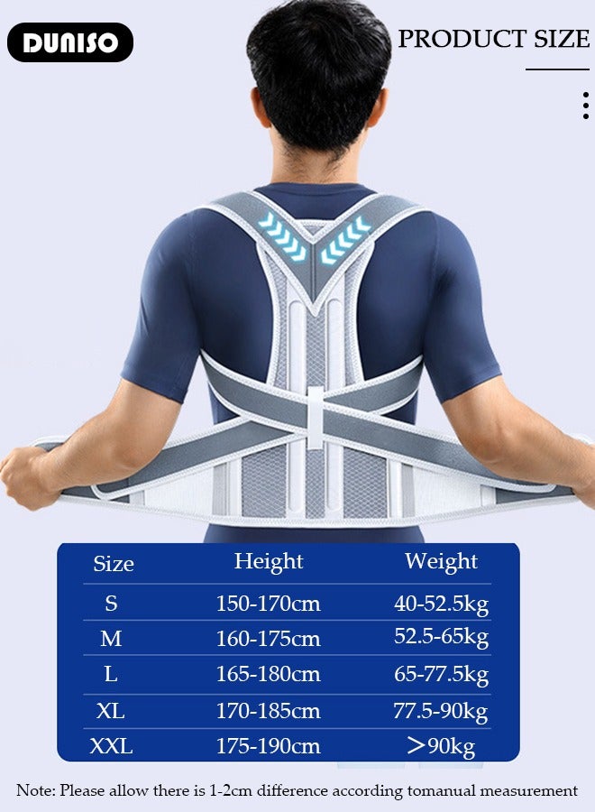 DUNISO Back Brace Posture Corrector for Women and Men,Adjustable Back Straightener Posture Corrector, Breathable and Easy to Wear Back Brace, Relieve Back Pain, Neck Pain, Shoulder Pain, Lower Back Pain - Image 4