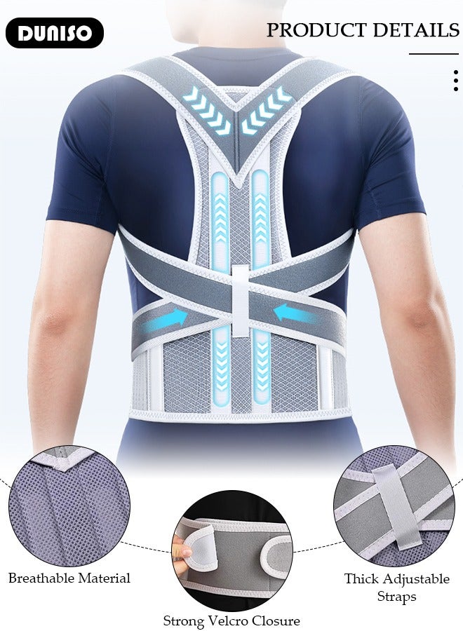 DUNISO Back Brace Posture Corrector for Women and Men,Adjustable Back Straightener Posture Corrector, Breathable and Easy to Wear Back Brace, Relieve Back Pain, Neck Pain, Shoulder Pain, Lower Back Pain - Image 2