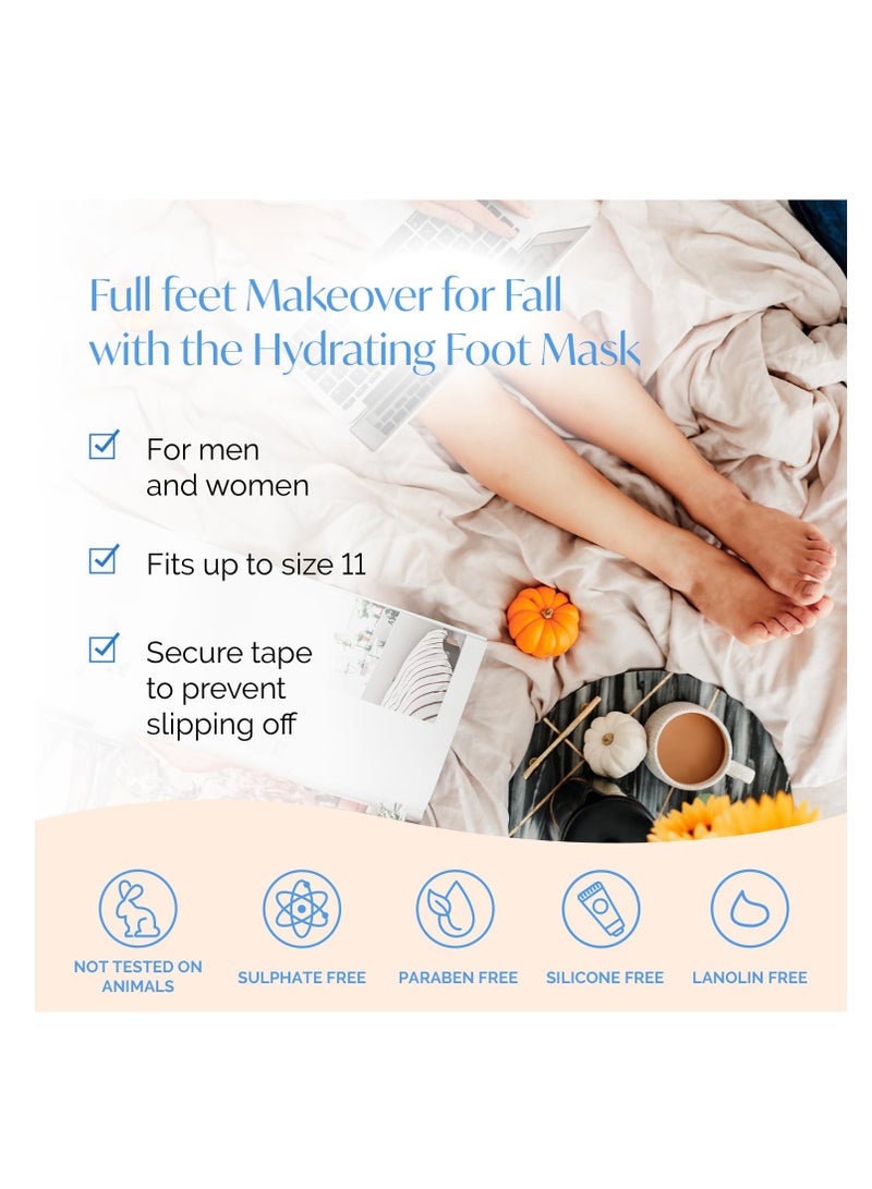 Plantifique PLANTIFIQUE Korean Foot Mask Moisturizing 4 Pairs Box for Dry & Cracked Feet - Hydrating Socks for Soft Heels - Intense Moisturizing and Repairing Dry Rough Skin - Foot Spa - Happy Feet Mask - Image 4