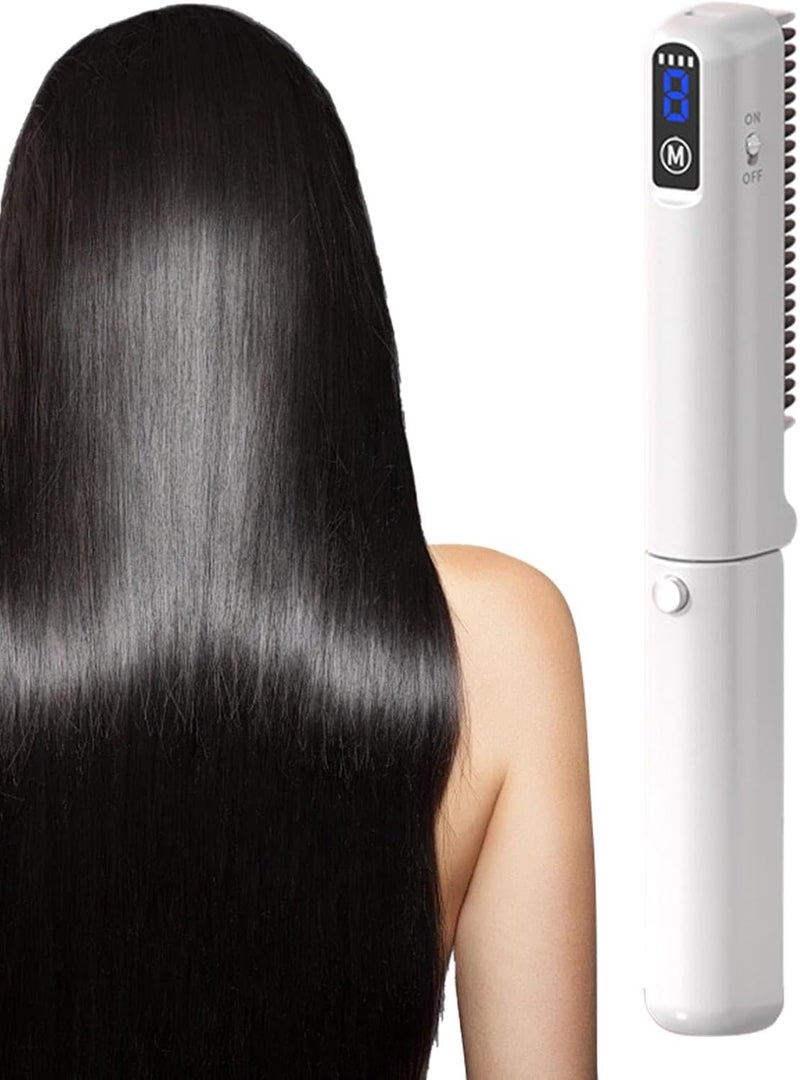 windforgecraft Hair Straightener Brush, 3 Modes Adjustable Straightening Brush for Women, Digital Display Heated & Ionic Brushes, Anti-Scald Straightening Comb for Salon & Home - Image 5