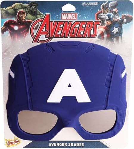 Sun-Staches Marvel Official Captain America Sunglasses | Costume Accessory Mask | UV400 | One Size Fits Most - Image 5