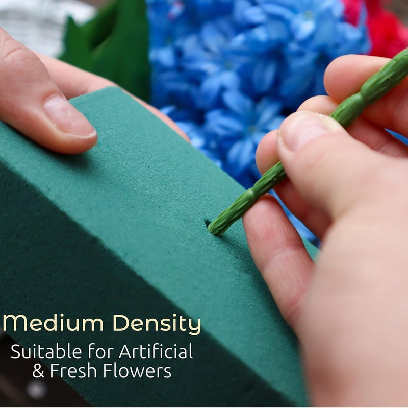 FLOFARE Pack of 6 Floral Foam Blocks Each (6"L x 3.38"W x 1.85"H) Green Wet & Dry Flower Foam for Fresh & Artificial Flower Arrangement, Plant Foam, Florist Supplies for DIYs, Arts, Crafts & Weddings - Image 3