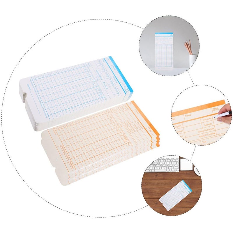 Double Sided Time Clock Cards 190 Sheets Pack For Employee Attendance Recording Paper - Image 4