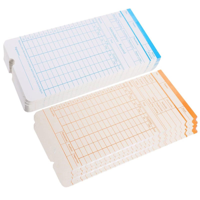 Double Sided Time Clock Cards 190 Sheets Pack For Employee Attendance Recording Paper - Image 2