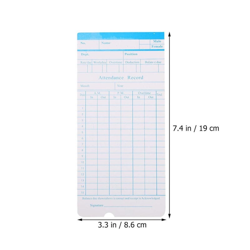 Double Sided Time Clock Cards 190 Sheets Pack For Employee Attendance Recording Paper - Image 3