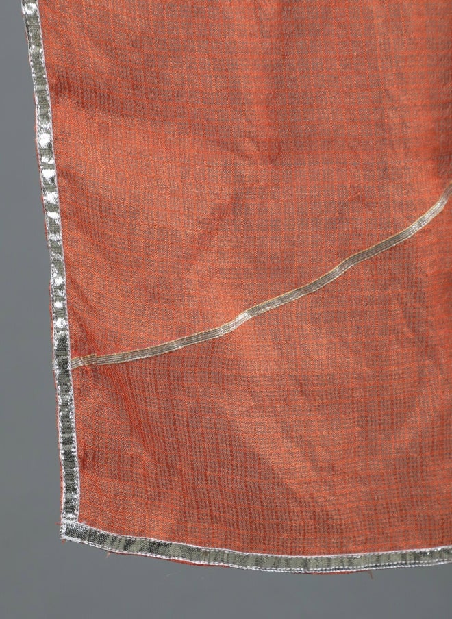 AKS Navy Blue Ethnic Motif Kurta Set for Girls - Image 4