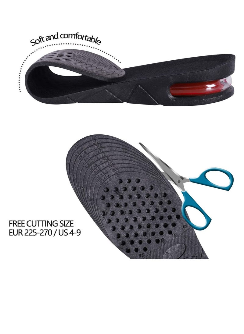 Generic - 4-Layer Unisex Height Hight Increase Shoe Insoles Lifts for Men Women Shoe Pad Lift Kit Air Cushion Heel Inserts 4 Layer(3.54"/9cm) - Image 1
