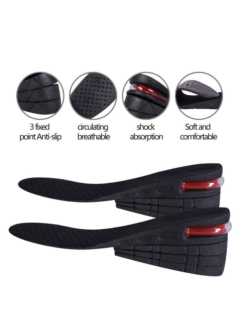 Generic - 4-Layer Unisex Height Hight Increase Shoe Insoles Lifts for Men Women Shoe Pad Lift Kit Air Cushion Heel Inserts 4 Layer(3.54"/9cm) - Image 1