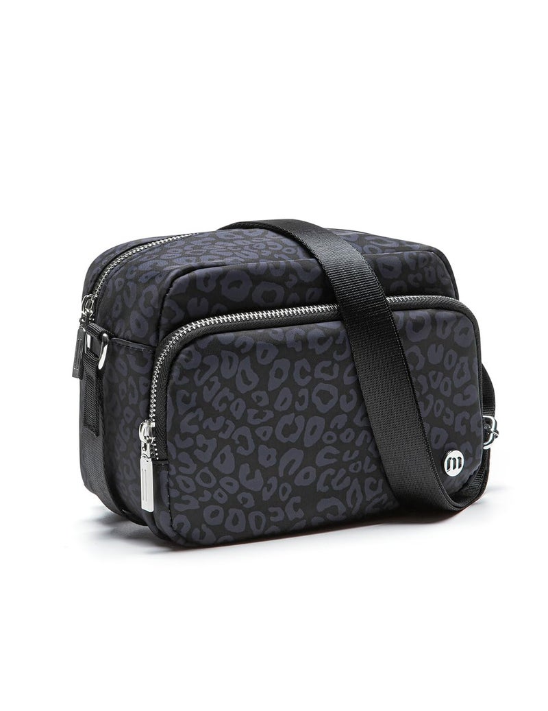 MEXS Crossbody Bags for Women, Mini Crossbody Bag Travel Purse Cross Body Purse, Adjustable Strap Shoulder Handbags Wallet, Everyday Purses for Travel Hiking (Black Leopard) - Image 1