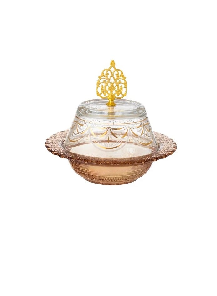 هيك تمرية زجاج فضي غطاء زجاج تصميم عصري قطر 17.5سم - Image 2