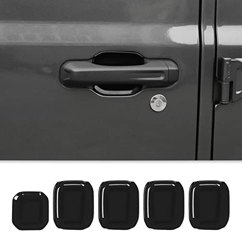 CheroCar for Jeep JL Outer Door Bowl Cover Trim Exterior Accessories for 20182025 Jeep Wrangler JL Black - Image 1