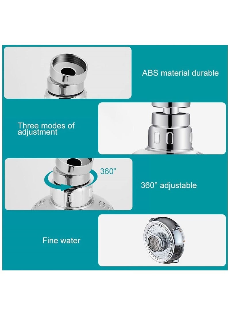 SYOSI - Kitchen Sink Faucet Aerator 360° Rotatable Faucet Sprayer Head 2 Modes Adjustable Sink Attachment with Universal Connector Spare Gasket Anti Splash Faucet Nozzle for Kitchen Bathroom Faucet - Image 1