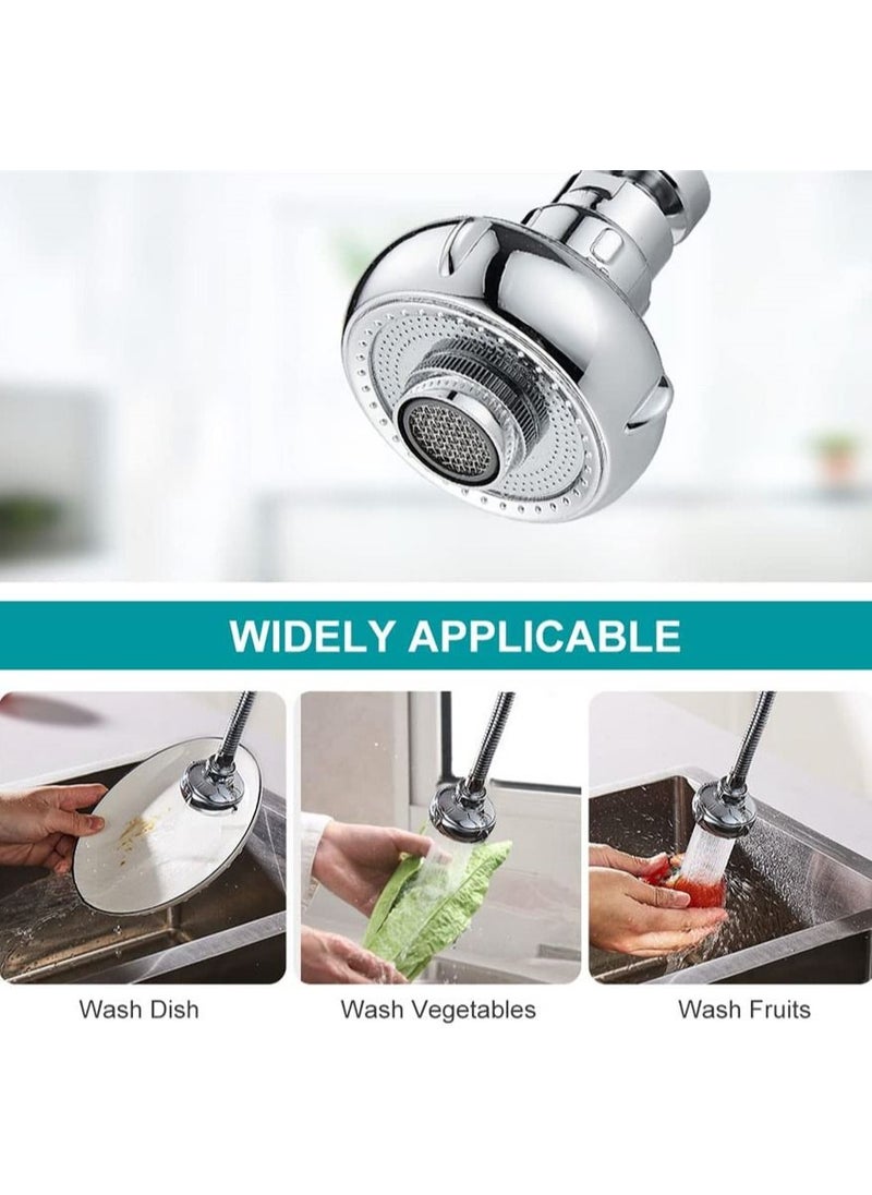 SYOSI - Kitchen Sink Faucet Aerator 360° Rotatable Faucet Sprayer Head 2 Modes Adjustable Sink Attachment with Universal Connector Spare Gasket Anti Splash Faucet Nozzle for Kitchen Bathroom Faucet - Image 1