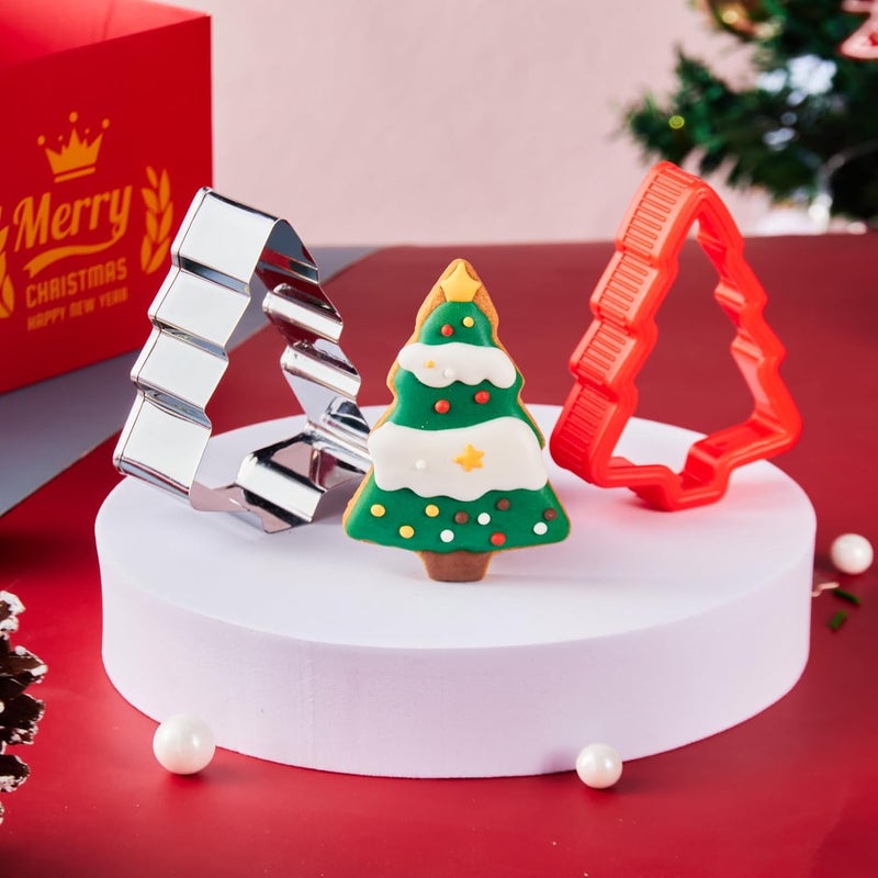ETERSION Christmas Cookie Cutters 2" to 3.5" 9 Pieces Cookie Cutters Christmas Shapes - Image 5