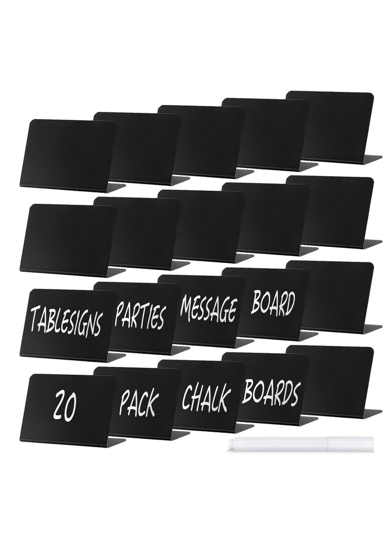 إسكدنيا 20 قطعة من مسبارد صغيرة بشكل L للطاولات للإعلانات على لوحة المنتهى النuptials وما إلى ذلك. - Image 1