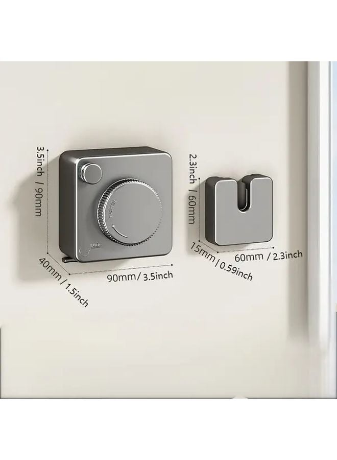 Black Retractable Stainless Steel Clothesline No Holes Needed Space Saving For Balcony Bathroom - Image 5