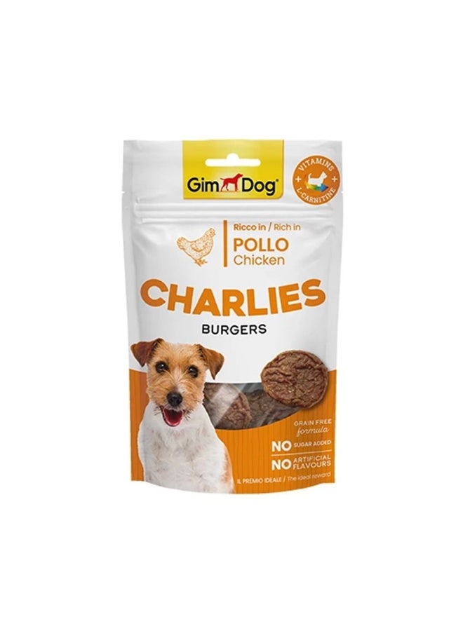 GimDog Charlies Burgers Chicken 70Gr