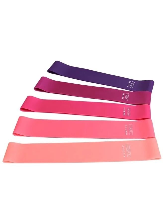 yongsheng 5-Piece Resistance Loop Exercise Bands With Carry Bag Set- Exercise Workout Resistance Bands - Exercise Loops - Workout Flexbands for Stretching, Physical Therapy, Rehab, Home Fitness and Muscle Activation - Image 1