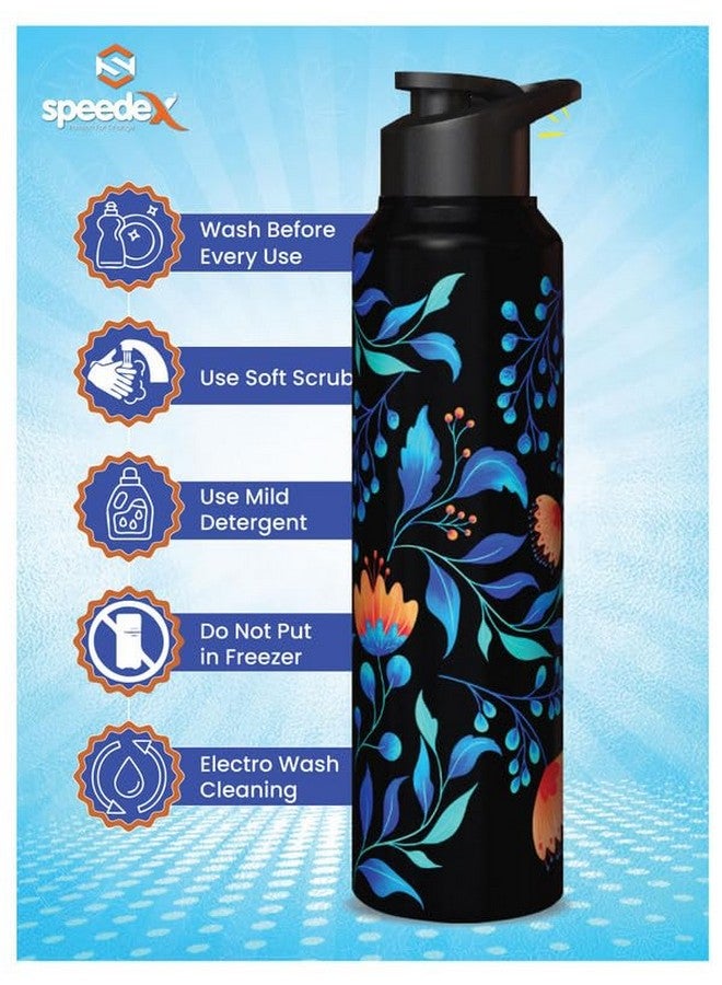 Speedex Water Bottle 1 Ltr, Bloom In Dark, Stainless Steel Sipper Bottles for Girls, Boys, Adults & Kids, Gym, Sports, Fridge Use, Perfect for School & Office - Single Bottle Set, 1000 ml - Image 4