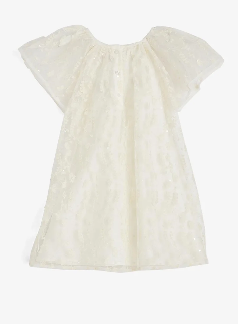 Ripples  Girls Lace Overlay Party Dress for Women | Best Price UAE