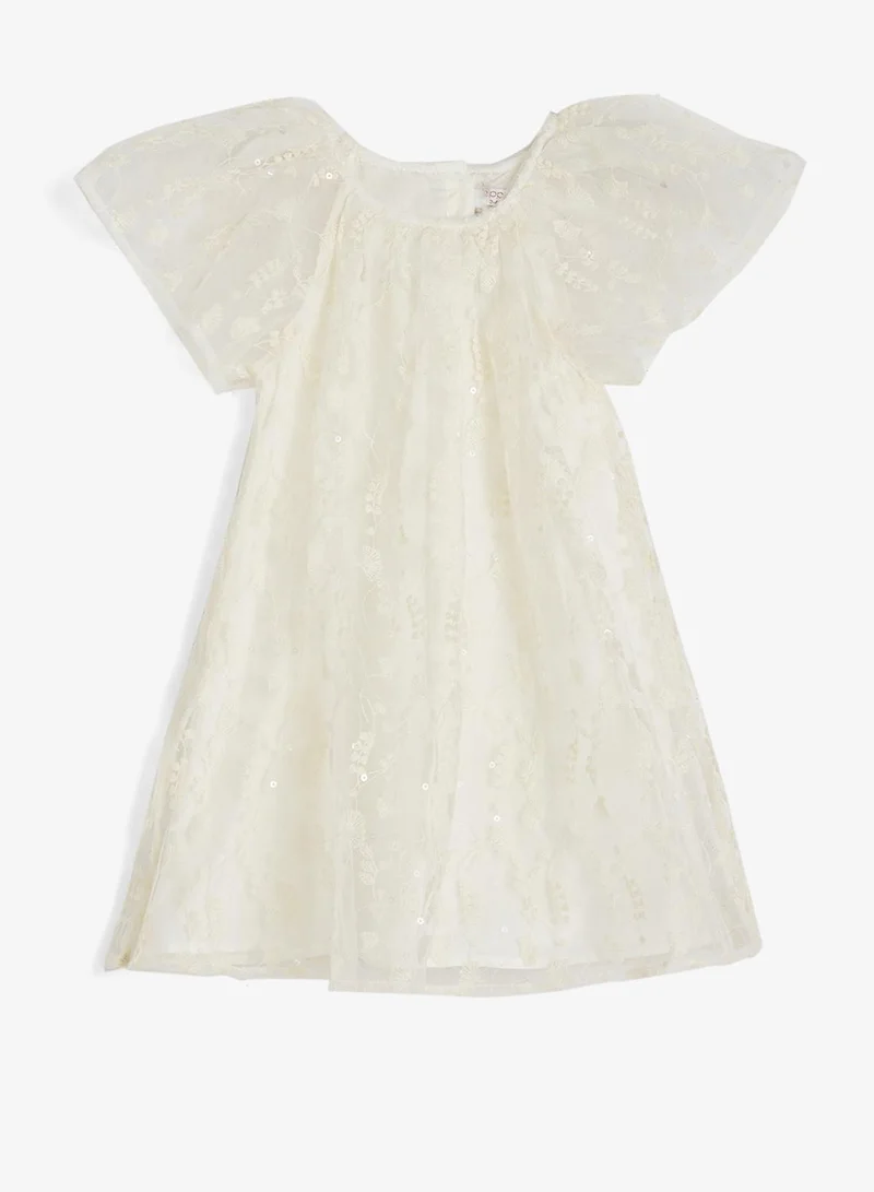 Ripples Girls Lace Overlay Party Dress