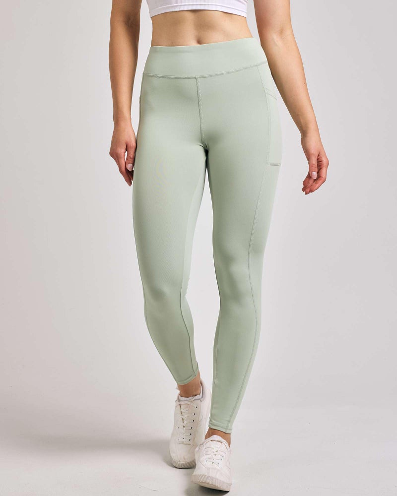 REALESSENTIALS Real Essentials 4-Pack: Women's Full Length Fitted Athletic Yoga Performance Leggings with Pockets (Available in Plus Size) - Set 4, XL - Image 3