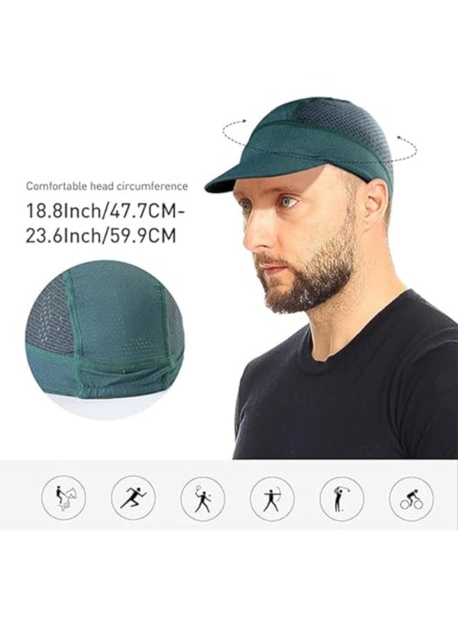 LAMAY Cycling Caps, Under Helmet Bike Hat Sweat Wicking Sunproof Hat (Size : Green) - Image 3