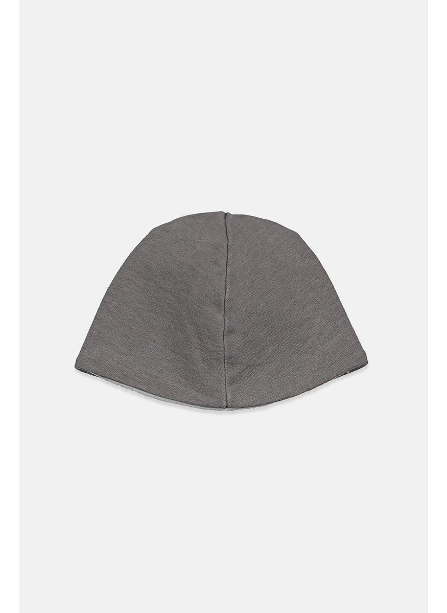 Prenatal Unisex Newborn Cotton Beanie, Grey  - Image 2