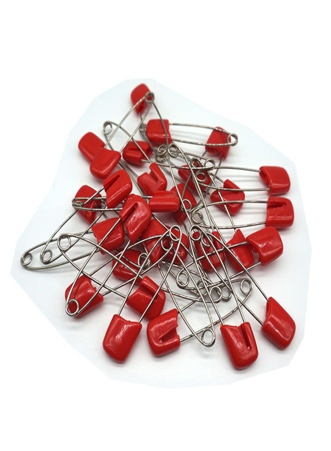 GTONEE Baby Safety Pins Secure Clips for Fastening Baby Clothes Diaper Napkins 50pcs 60PCS 30PCS (Red, 30 pcs) - Image 2