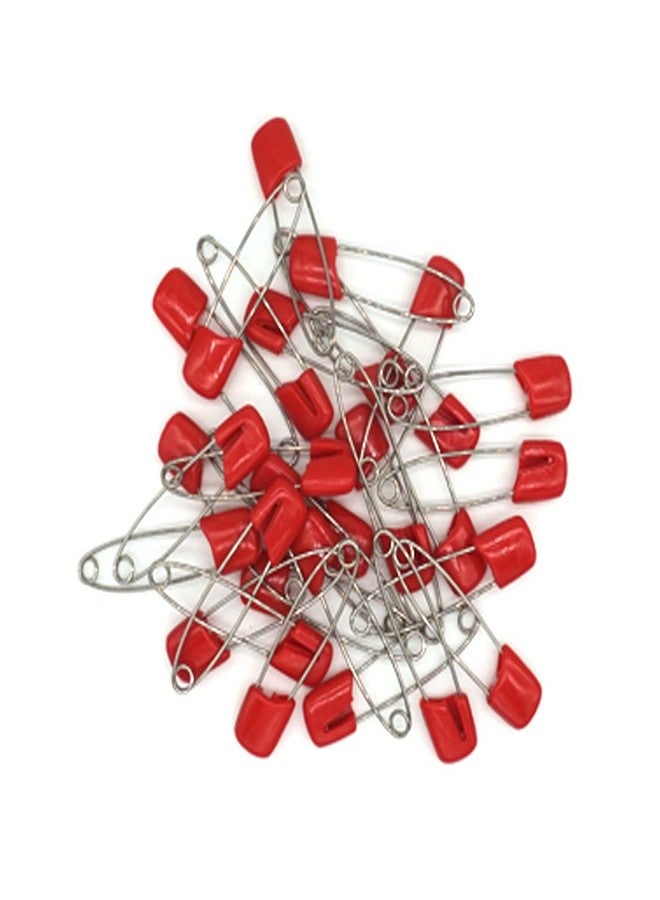 GTONEE Baby Safety Pins Secure Clips for Fastening Baby Clothes Diaper Napkins 50pcs 60PCS 30PCS (Red, 30 pcs) - Image 1