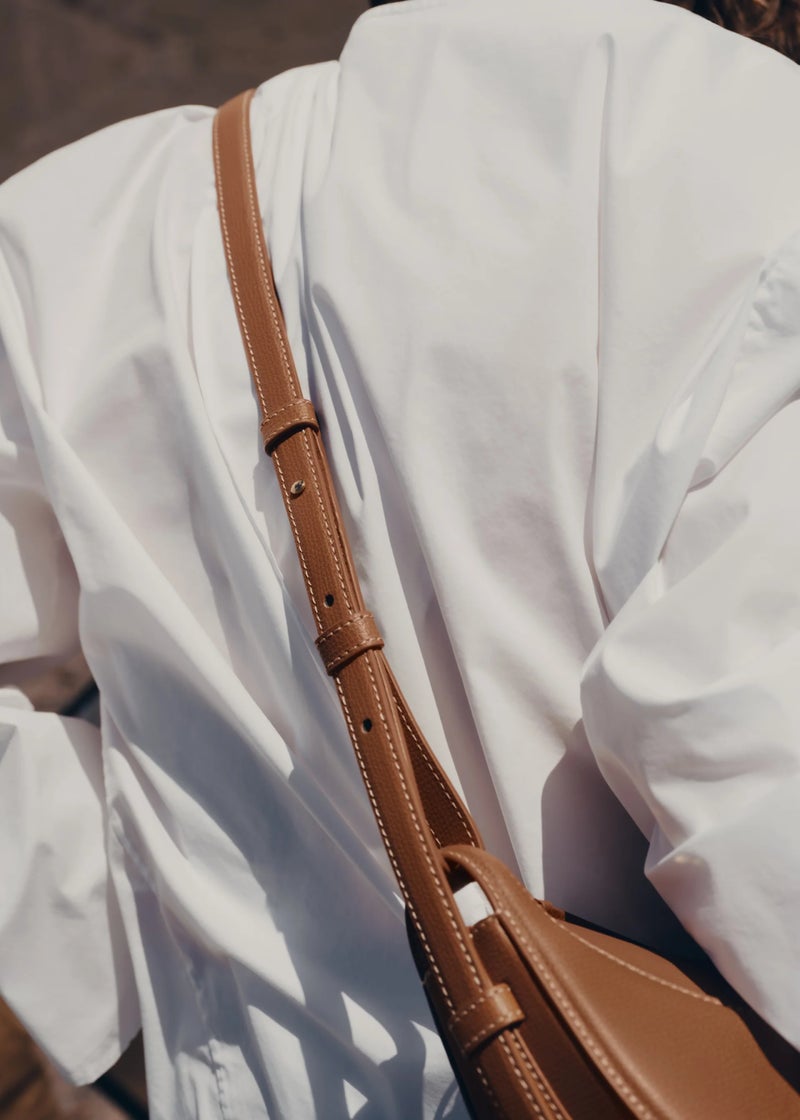 POLENE Numéro Dix Edition Textured Camel Brown Camera Bag Shoulder bag - Image 5