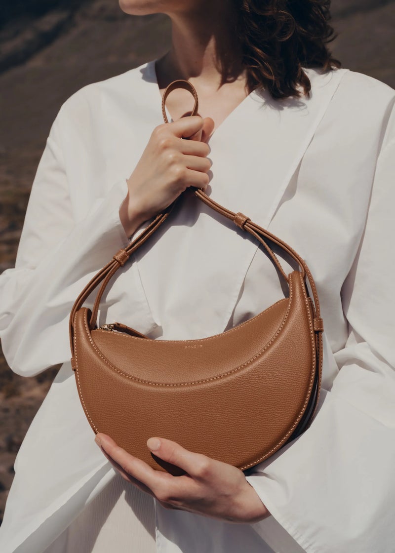 POLENE Numéro Dix Edition Textured Camel Brown Camera Bag Shoulder bag - Image 2