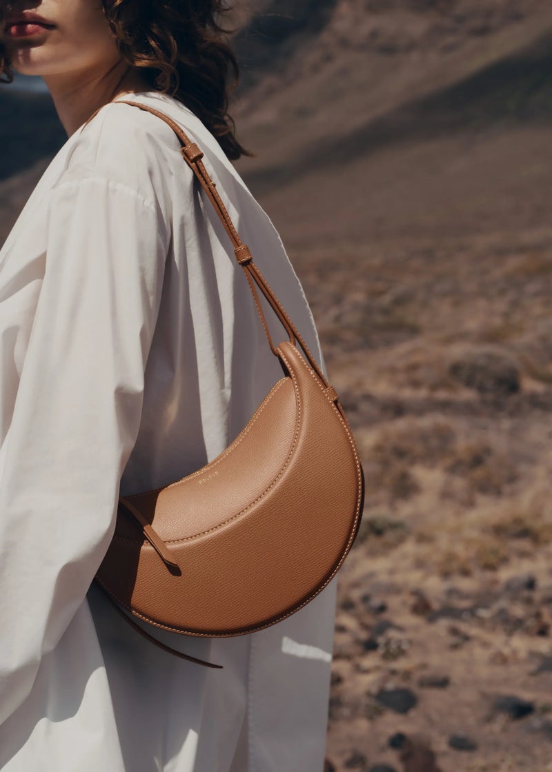POLENE Numéro Dix Edition Textured Camel Brown Camera Bag Shoulder bag - Image 3