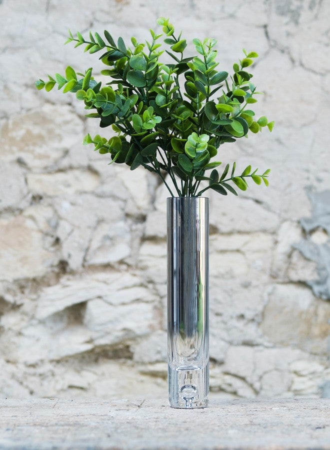 بارسكي مزهرية بارسكي الزجاجية الصغيرة - غطاء معدني متدرج الألوان - تصميم فقاعي في القاعدة - للزهور والورود - ارتفاع 8.7 بوصة - صنع في أوروبا - Image 4