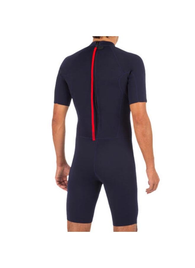 100 men's 1.5mm neoprene Shorty Surfing wetsuit - navy blue