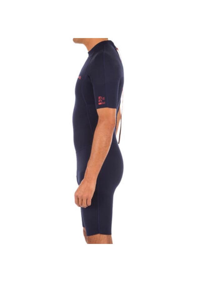 100 men's 1.5mm neoprene Shorty Surfing wetsuit - navy blue