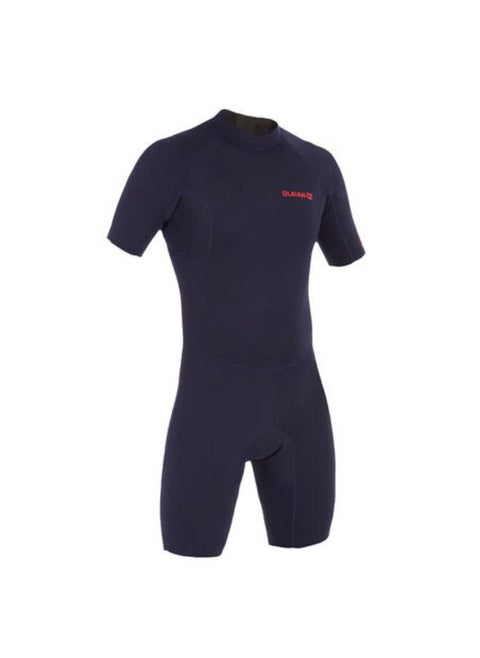 100 men's 1.5mm neoprene Shorty Surfing wetsuit - navy blue