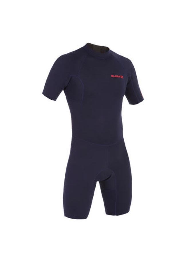 100 men's 1.5mm neoprene Shorty Surfing wetsuit - navy blue
