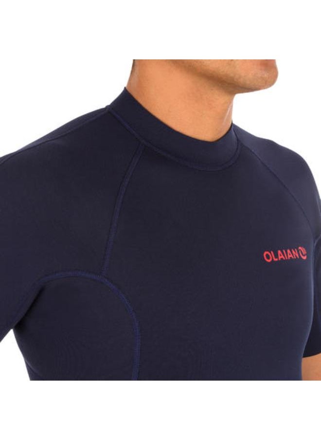 100 men's 1.5mm neoprene Shorty Surfing wetsuit - navy blue