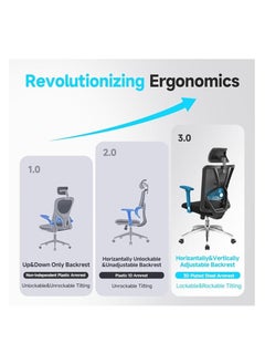 Ergonomic Office Chair, High Back Desk Chair with Adjustable Lumbar Support 3D Metal Headrest and Armrests 130° Computer Chair Mesh Rocking Chair - pzsku/Z7ADBF7CE2C9E342C1B78Z/45/_/1733748817/bbce5909-82f1-4248-b9aa-63c191823713