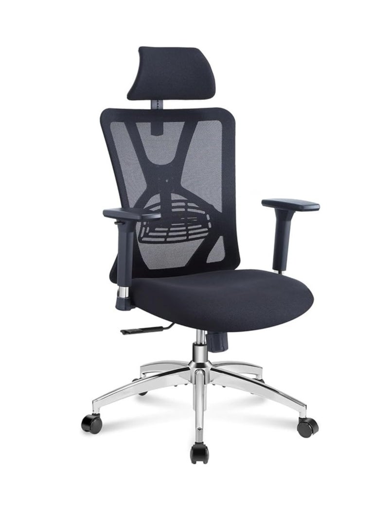 Cool Baby Ergonomic Office Chair, High Back Desk Chair with Adjustable Lumbar Support 3D Metal Headrest and Armrests 130° Computer Chair Mesh Rocking Chair - Image 1