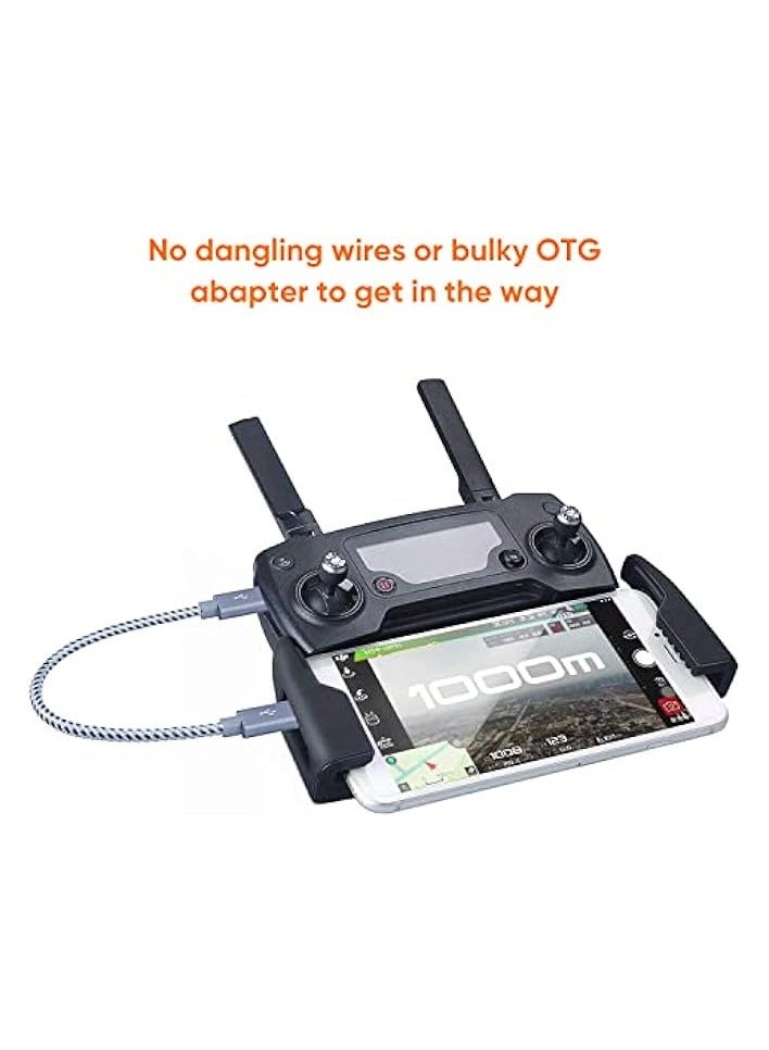 كابل كرييشن كابل Micro USB ذكر إلى Micro USB Male OTG (متوافق مع جهاز التحكم عن بعد DJI)، محول USB OTG قصير للجهاز المحمول، 0.2 متر/أسود CC0756 - Image 2