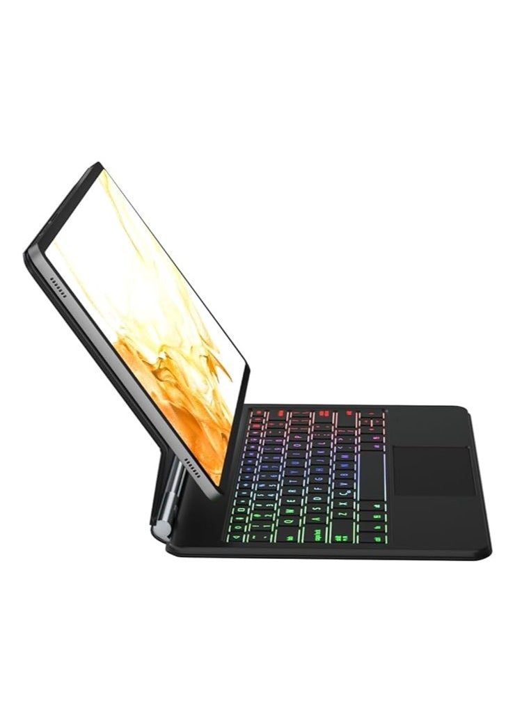 Galaxy Tab S9+ 12.4/ Tab S9 FE+ 12.4/ Tab S8+12.4/ Tab S7+12.4/ Tab S7 FE 12.4 Keyboard Case with Backlit Touchpad Floating Cantilever Stand