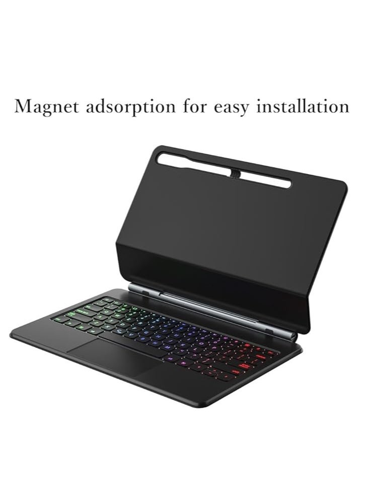Galaxy Tab S9+ 12.4/ Tab S9 FE+ 12.4/ Tab S8+12.4/ Tab S7+12.4/ Tab S7 FE 12.4 Keyboard Case with Backlit Touchpad Floating Cantilever Stand