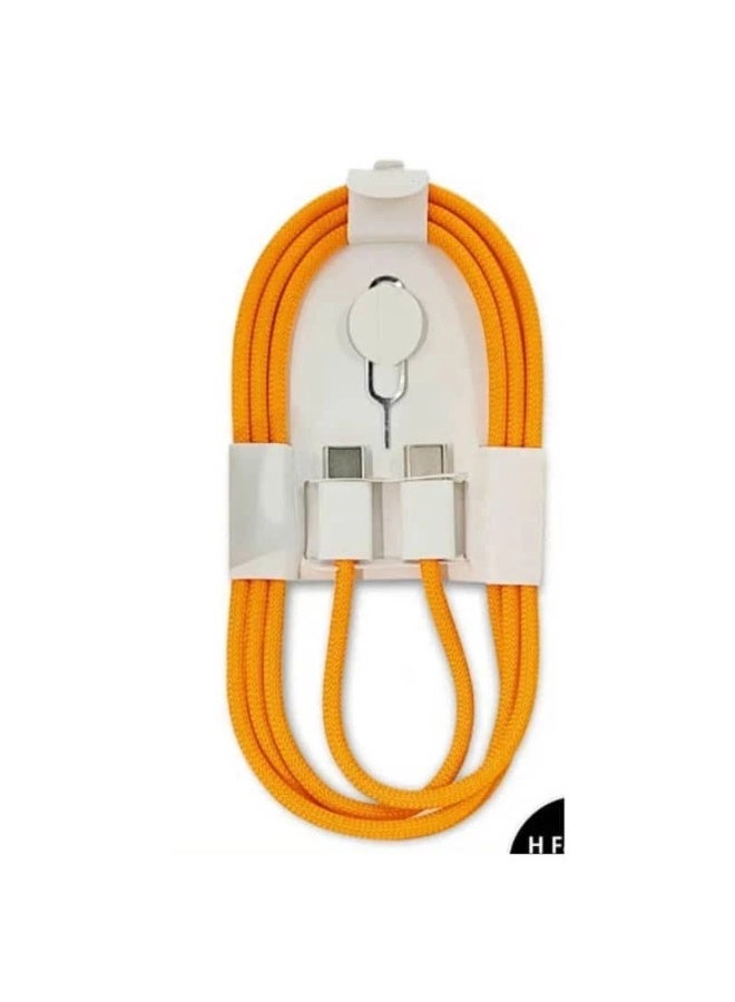 كابل شحن سريع PD بقوة 60 واط من نوع USB-C إلى USB-C - سلك شاحن من النوع C بطول 1 متر لأجهزة iPhone 16/15 وSamsung S24 والأجهزة المزودة بمنفذ USB-C - Image 1