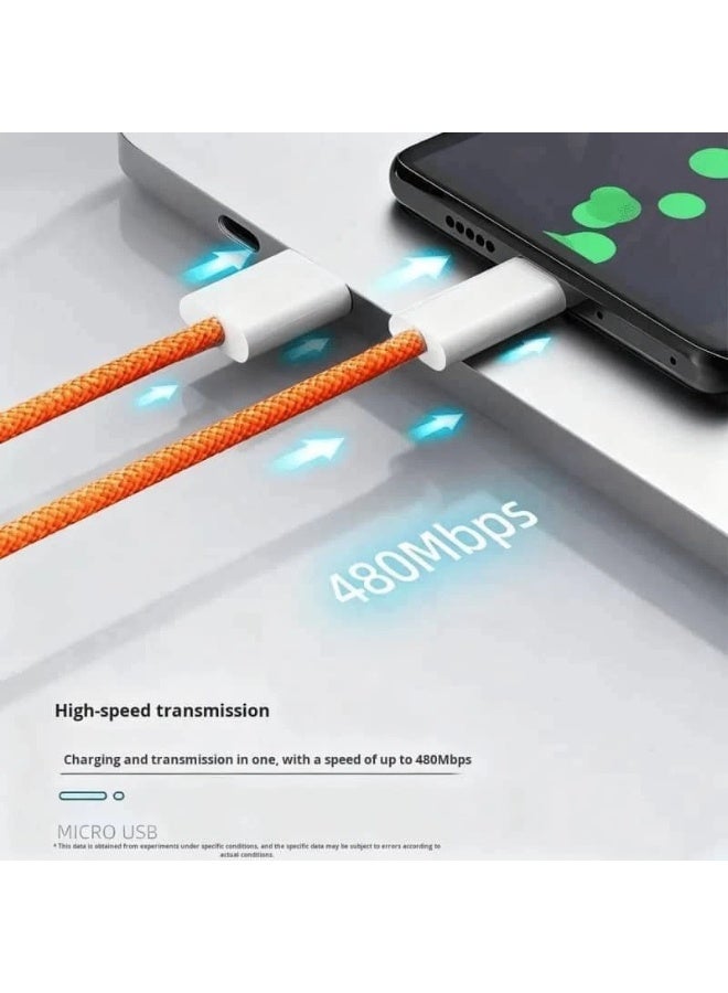 كابل شحن سريع PD بقوة 60 واط من نوع USB-C إلى USB-C - سلك شاحن من النوع C بطول 1 متر لأجهزة iPhone 16/15 وSamsung S24 والأجهزة المزودة بمنفذ USB-C - Image 2