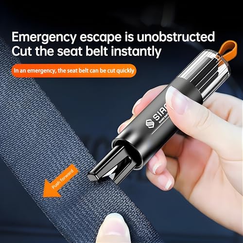SIAGO Car Safety Hammer Emergency Escape Tool | 2-in-1 Seat Belt Cutter & Window Glass Breaker | Vehicle Emergency Escape Tool with Ergonomic Grip | Safety Hammer for Cars, Trucks & SUVs | SIA118 - Image 3