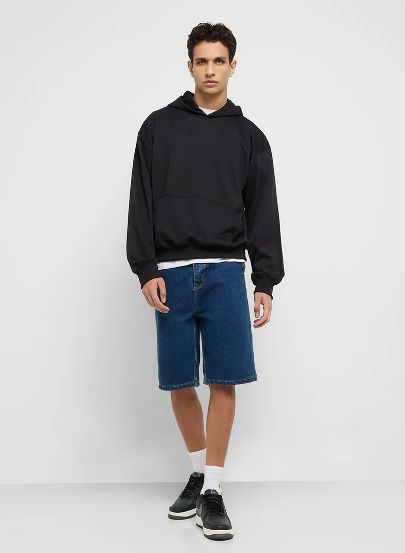Seventy Five Oversized Basic Graphic Hoodie