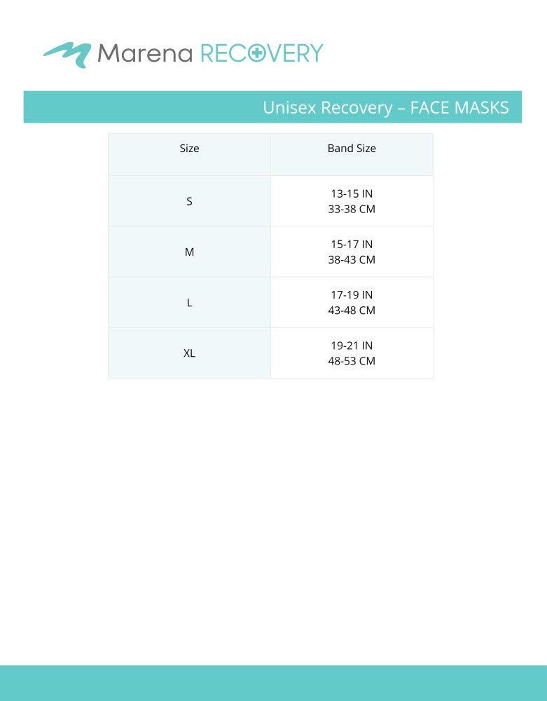 Marena FM100 Unisex Recovery Compression Minimal Coverage Face Post-Op Mask with Mid-Neck Coverage - Image 3