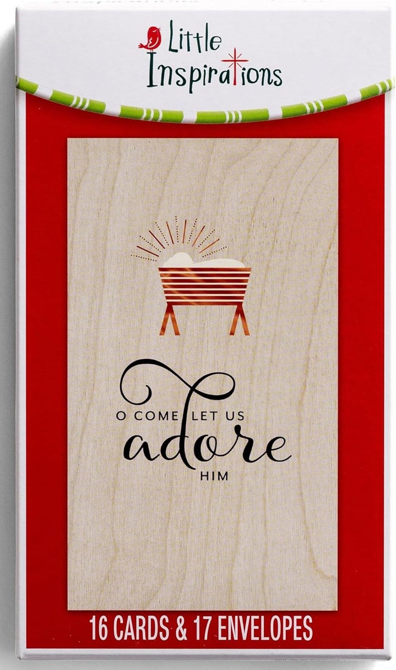 DaySpring  Little Inspirations  O Come Let Us Adore Him  16 Christmas Boxed Cards KJV 10369 - Image 1